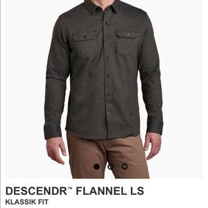 Kuhl Descendr Flannel LS- dark blue and dark green